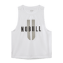 Women's White NOBULL U Muscle Tank Flat Lay Angle.