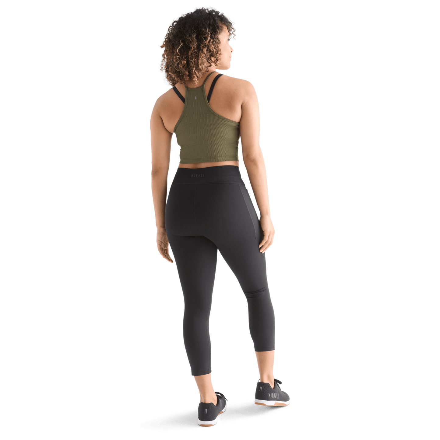 NOBULL Apparel Women's Ribbed Halter Crop Tank