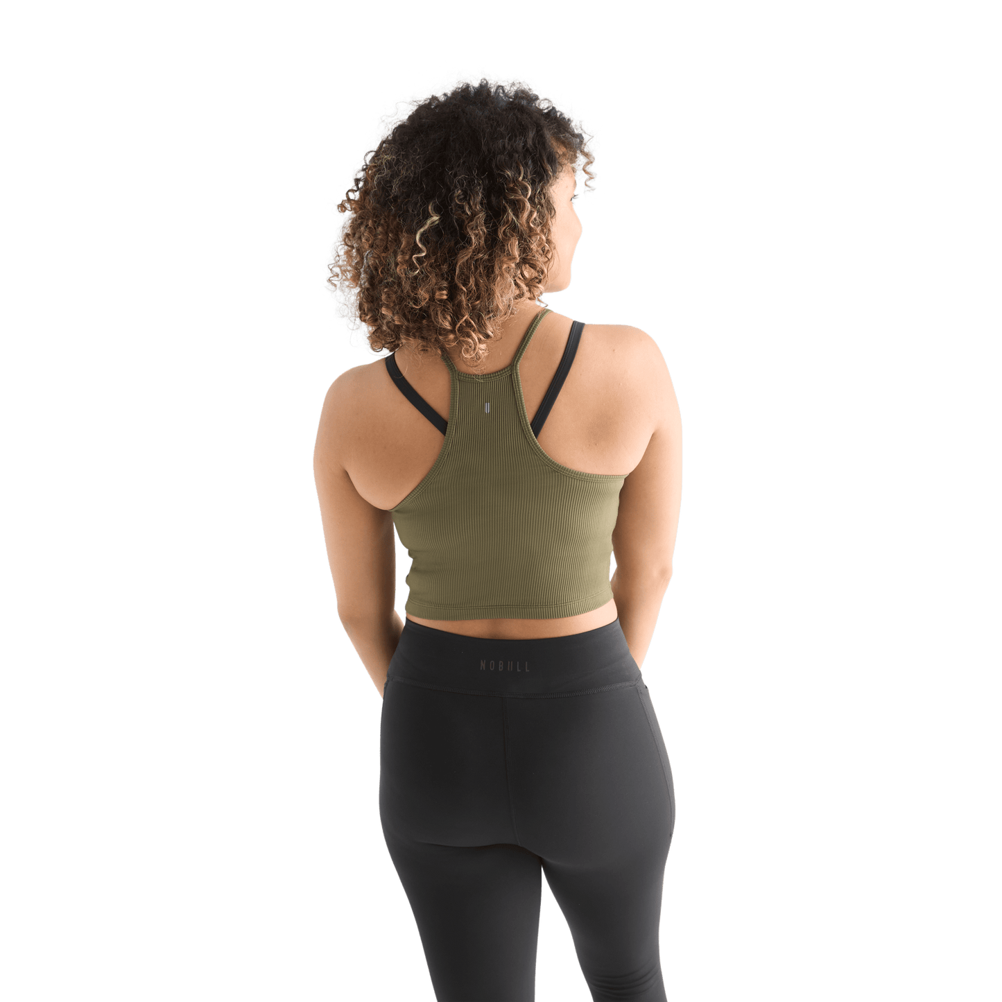 NOBULL Apparel Women's Ribbed Halter Crop Tank