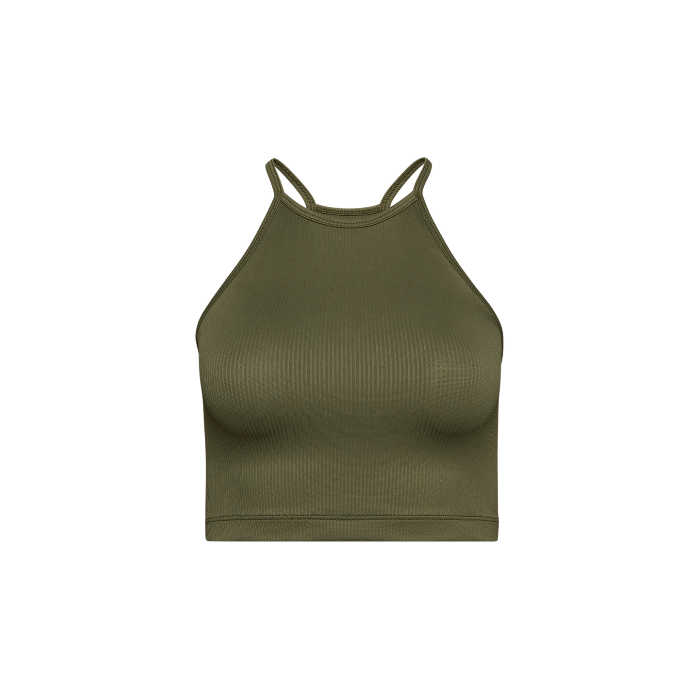 Women's Ribbed Halter Crop Tank