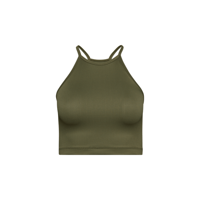 NOBULL Apparel Women's Ribbed Halter Crop Tank