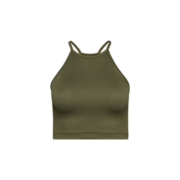 NOBULL Apparel Women's Ribbed Halter Crop Tank