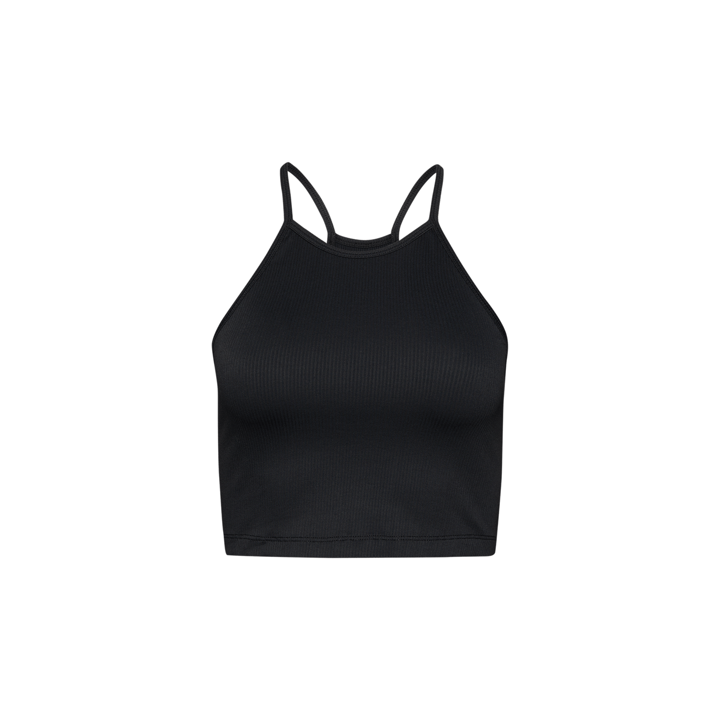 Women's Ribbed Halter Crop Tank