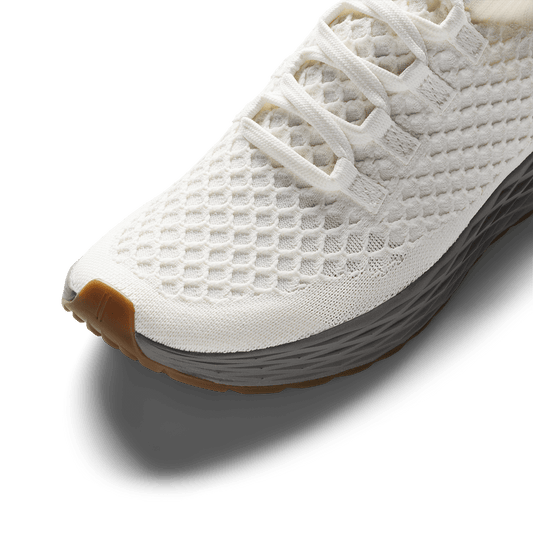 Classic White Ash Allday Knit Shoe Detail Angle.
