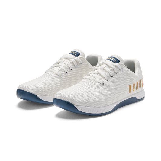 White Stadium Outwork Shoe Front Side Angle.
