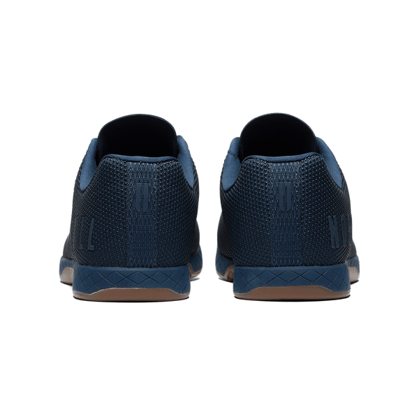 Navy Gum Outwork Shoes Back Angle.
