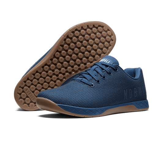 Navy Gum Outwork Shoes Angled.