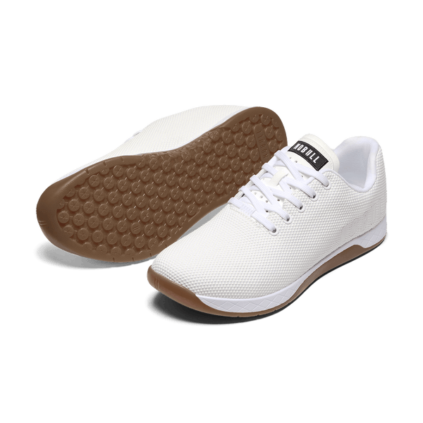 White Gum Outwork Shoes Angled.