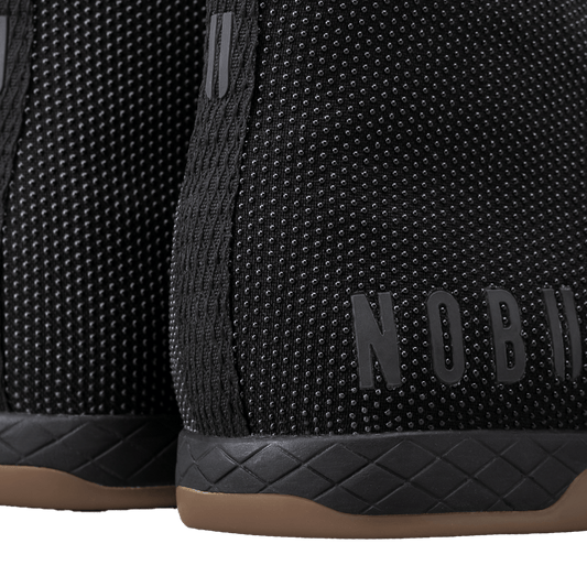 Black Gum Outwork High-Top Shoes Detail Angle.