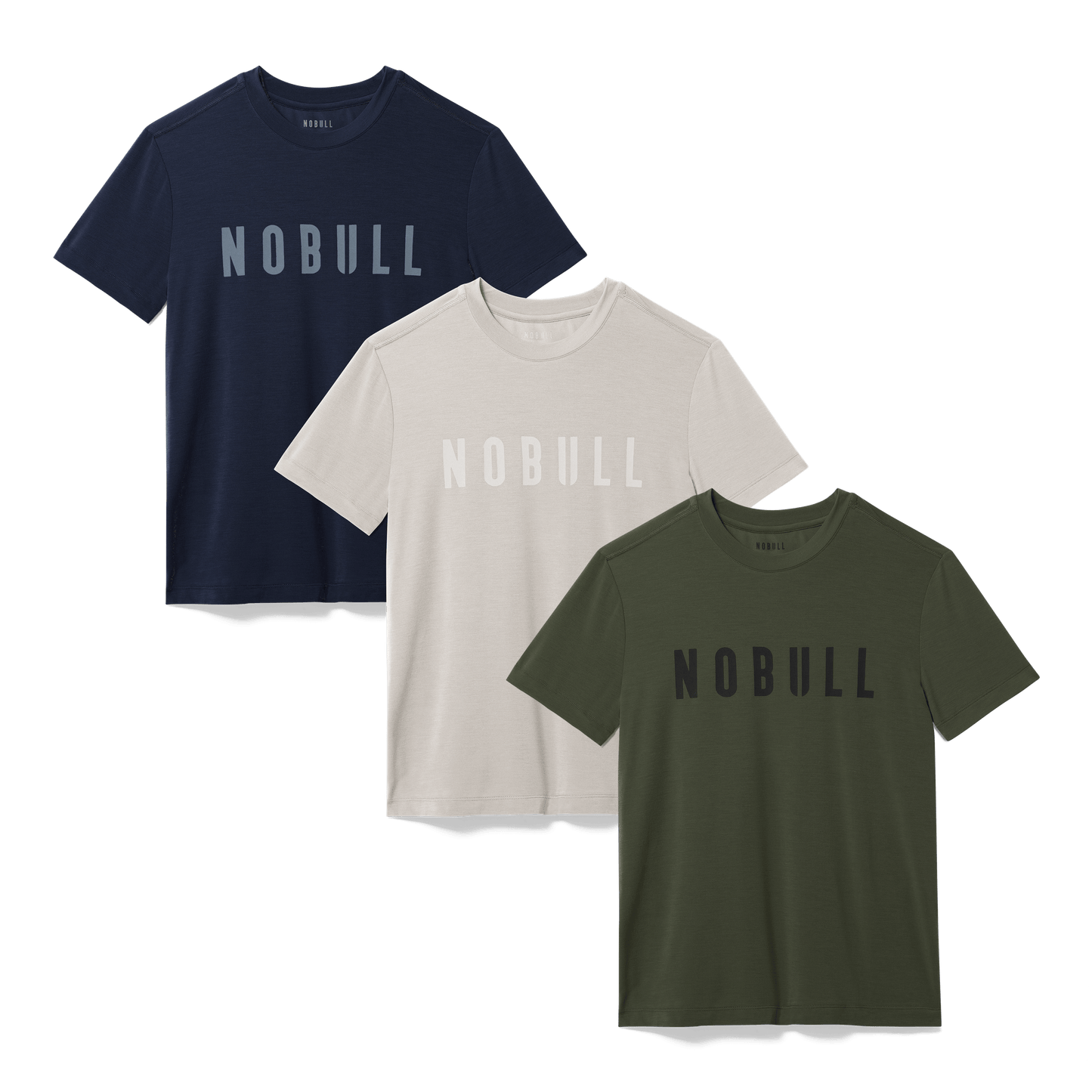 NOBULL product Men's NOBULL Signature Tee 3 Pack - Everyday Neutrals