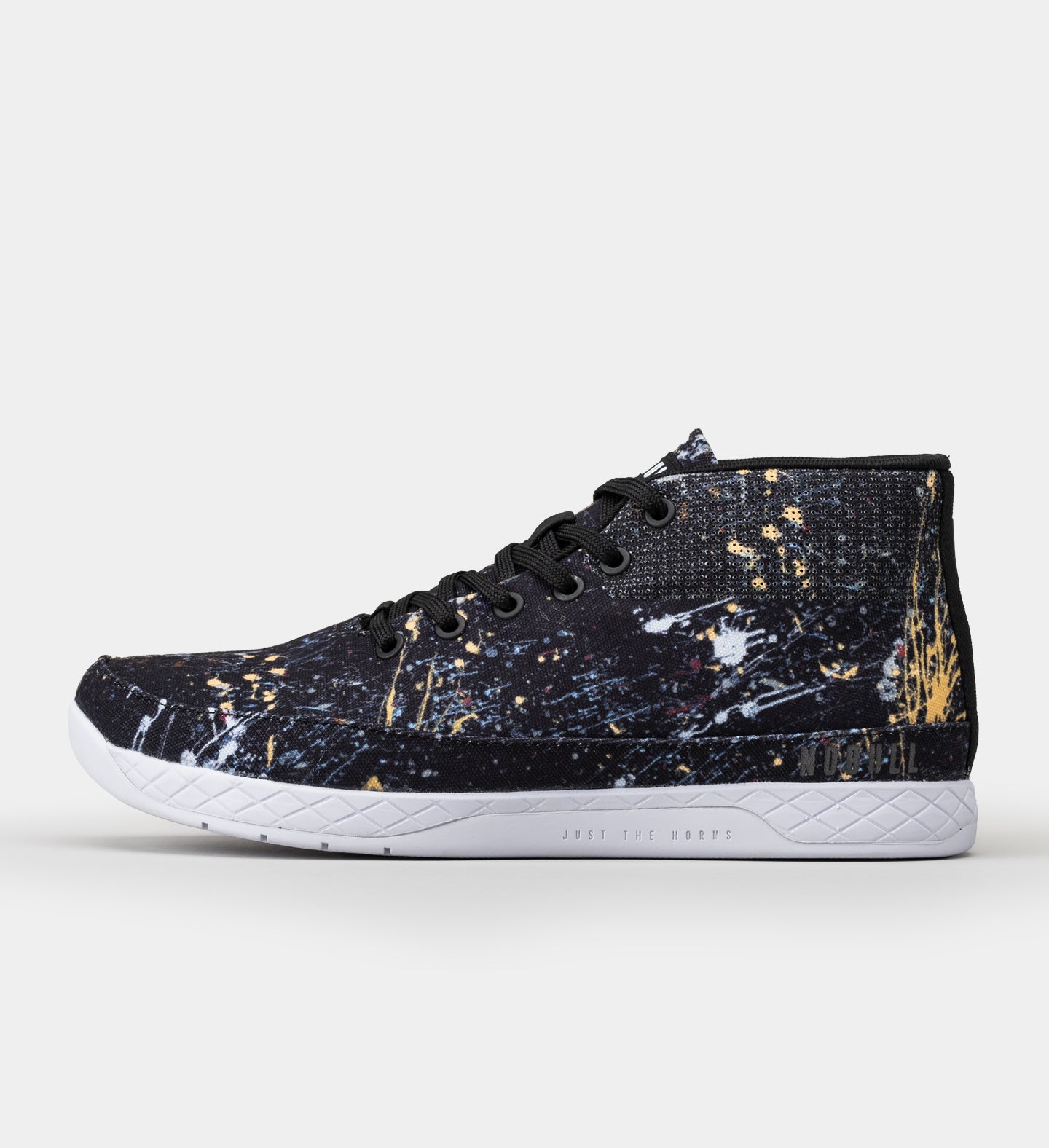 Black Paint Splattered Tennis Shoes