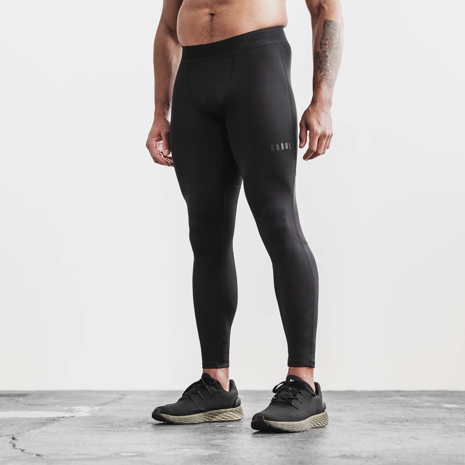 MEN'S MIDWEIGHT COMPRESSION TIGHT 27, BLACK