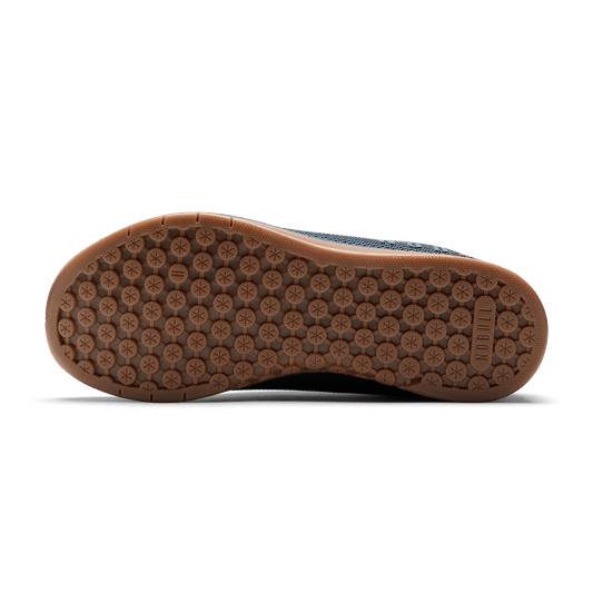Navy Gum Outwork Shoe Bottom Angle.