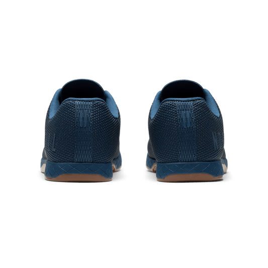 Navy Gum Outwork Shoe Back Angle.
