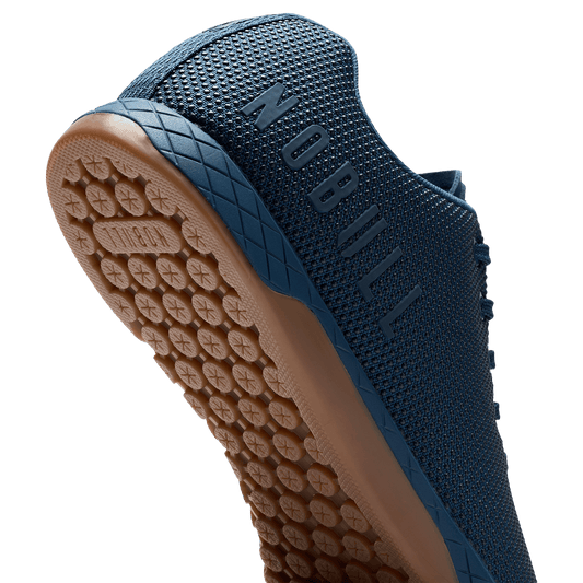 Navy Gum Outwork Shoe Detail Angle.