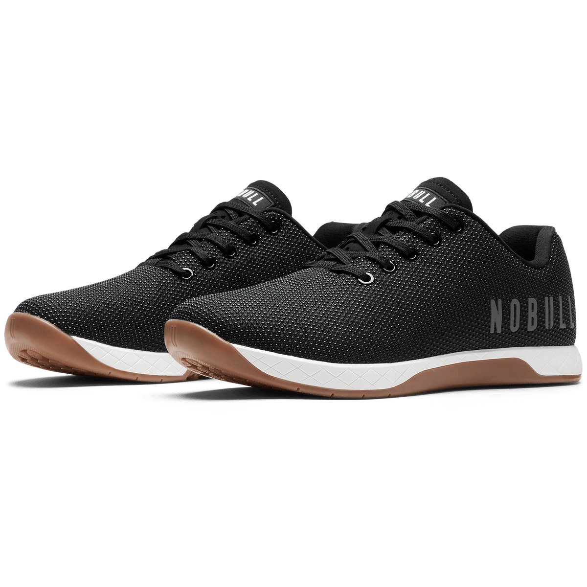 Black White Gum Outwork Shoe Front Side Angle.