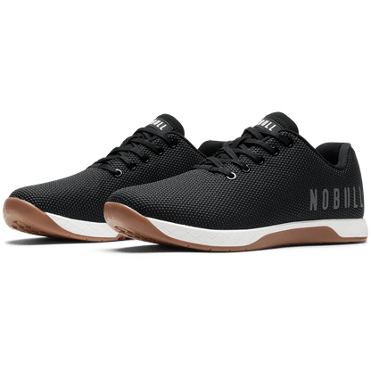 Black White Gum Outwork Shoe Front Side Angle.