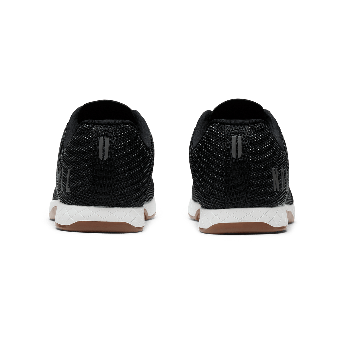 Black White Gum Outwork Shoe Back Angle.
