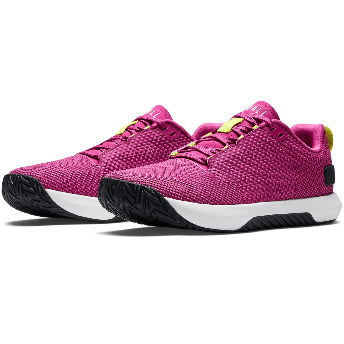 Vivid Fuchsia Classic White Jet Black Outwork Flex Shoe Front Side Angle.