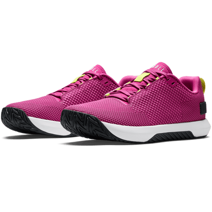 Vivid Fuchsia Classic White Jet Black Outwork Flex Shoe Front Side Angle.
