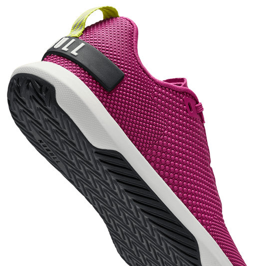 Vivid Fuchsia Classic White Jet Black Outwork Flex Shoe Detail Angle.