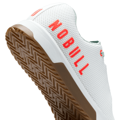 Classic White Surf Spray Gum Outwork Edge Shoe Detail Angle.
