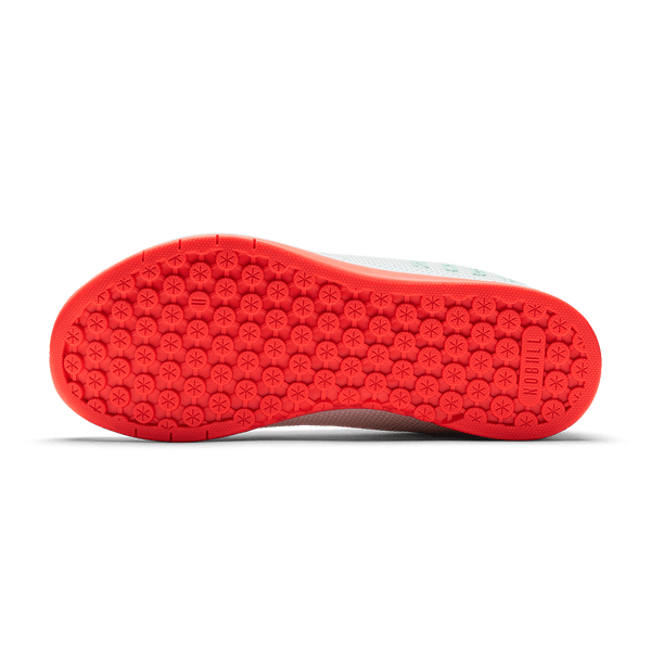 Classic White Fiery Coral Outwork Shoe Bottom Angle.