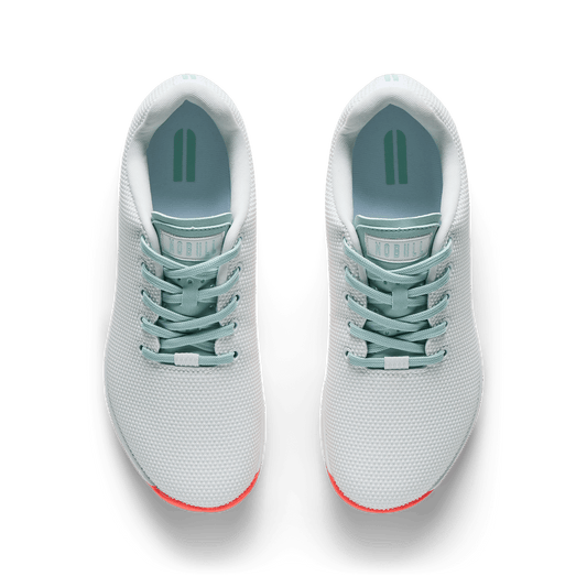 Classic White Fiery Coral Outwork Shoe Overhead Angle.