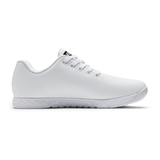 White Outwork Shoe Medial Side Angle.