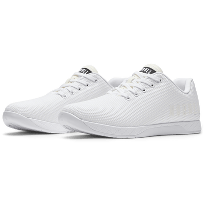 White Outwork Shoe Front Side Angle.