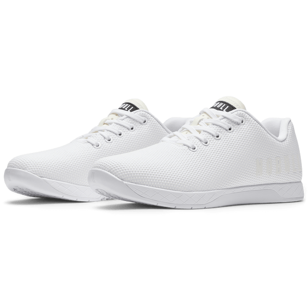 White Outwork Shoe Front Side Angle.