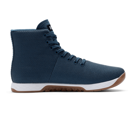 Denim Outwork High-Top Shoe Medial Side Angle.