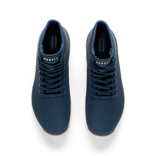 Denim Outwork High-Top Shoe Overhead Angle.