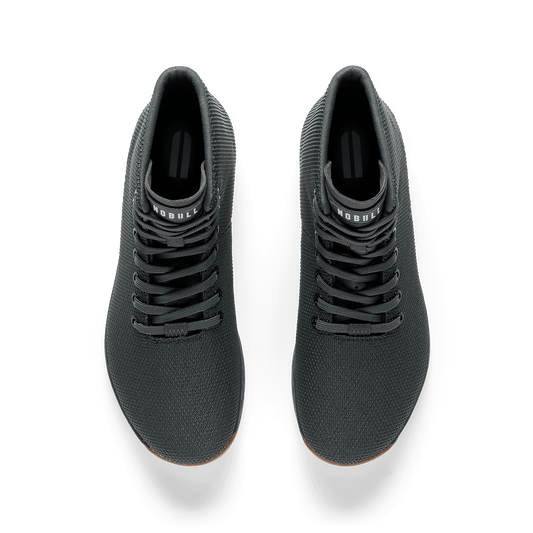 Iron Outwork High-Top Shoe Overhead Angle.