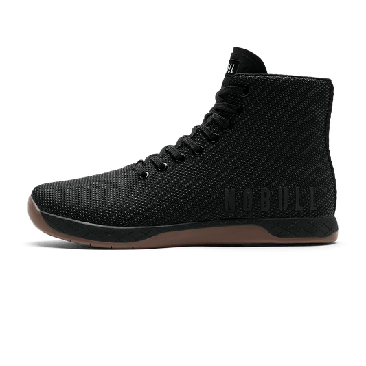Black Gum Outwork High-Top Shoe Side Angle.