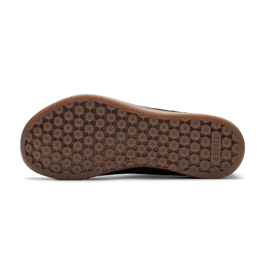 Black Gum Outwork High-Top Shoe Bottom Angle.