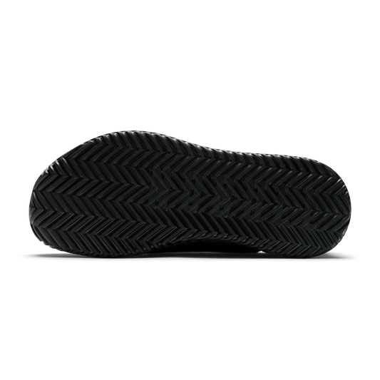 Triple Black Outwork Edge Shoe Bottom Angle.