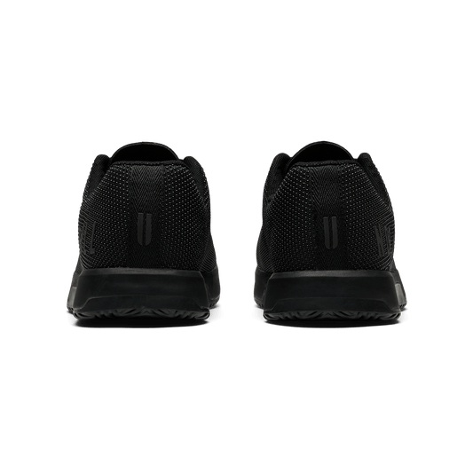 Triple Black Outwork Edge Shoe Back Angle.
