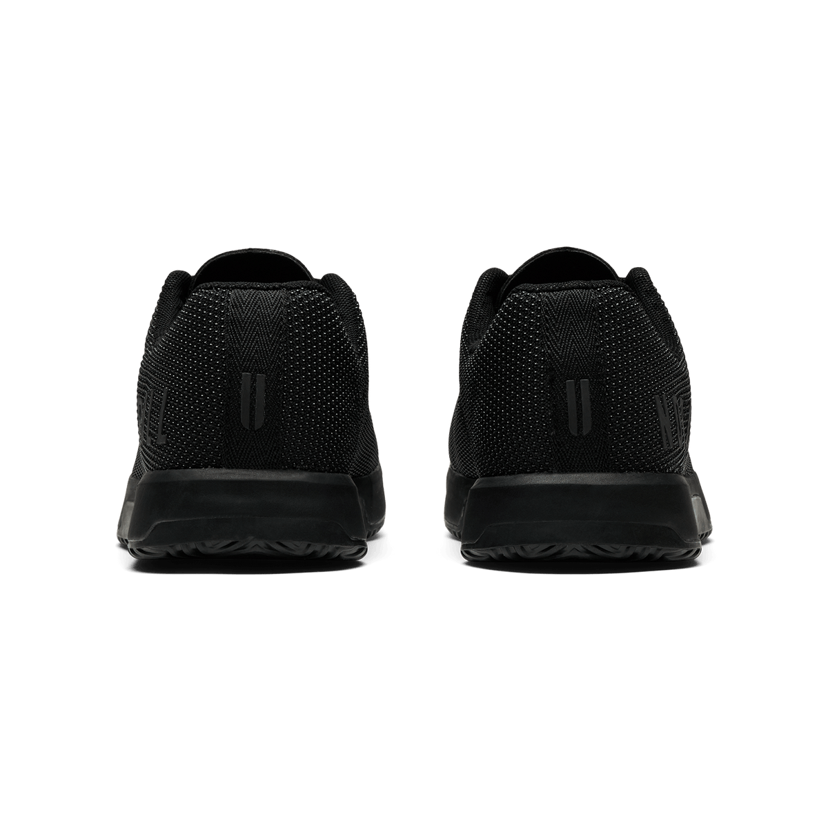 Triple Black Outwork Edge Shoe Back Angle.