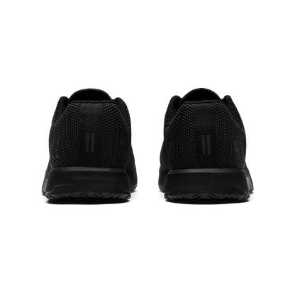 Triple Black Outwork Edge Shoe Back Angle.