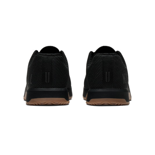 Black Gum Outwork Edge Shoe Back Side Angle.