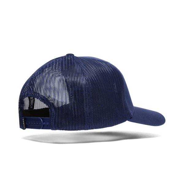 Navy NOBULL Curved Brim Trucker Back Silhouette Angle
