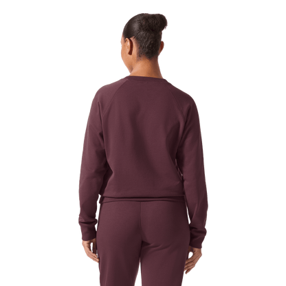 Women's Dark Burgundy NOBULL Crew Back Waist Up Angle.