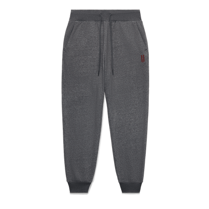 Men's Dark Gray Heather Port NOBULL Jogger Flat Lay Angle.