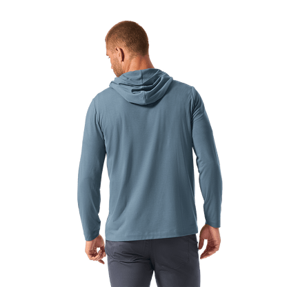 Men's Storm Cloud Adapt Hoodie Back Waist Up Angle.