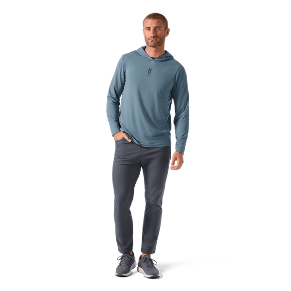 Men's Storm Cloud Adapt Hoodie Front Full Body Angle.