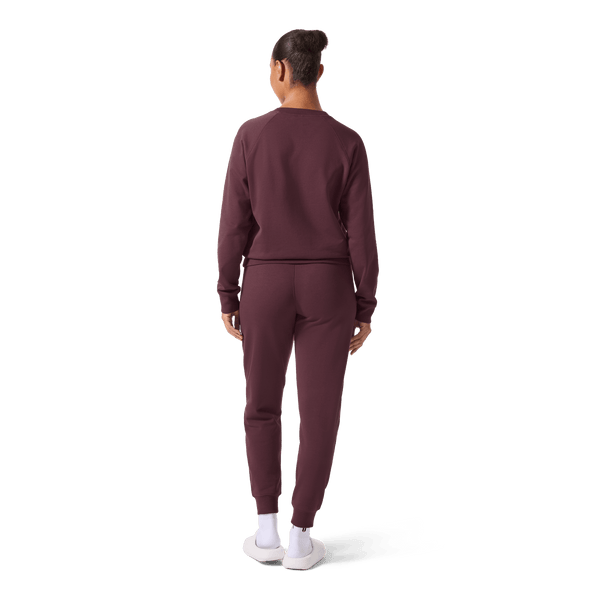Women's Dark Burgundy NOBULL Jogger Back Full Body Angle.