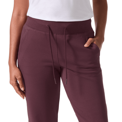Women's Dark Burgundy NOBULL Jogger Drawstring Angle.