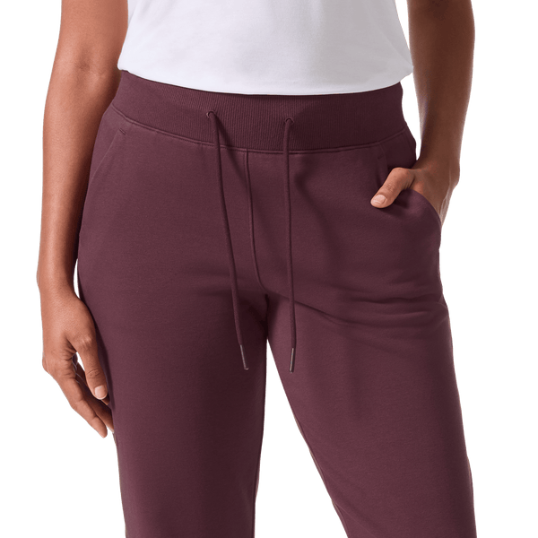Women's Dark Burgundy NOBULL Jogger Drawstring Angle.