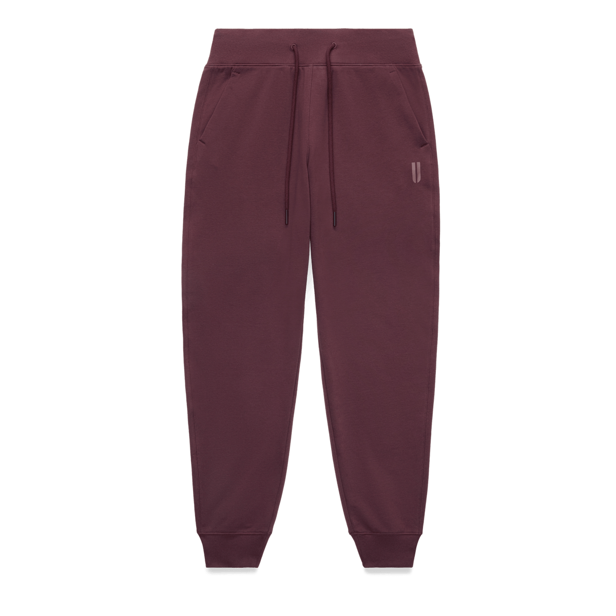 Women's Dark Burgundy NOBULL Jogger Flat Lay Angle.